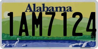 AL license plate 1AM7124