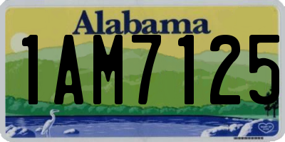 AL license plate 1AM7125