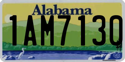 AL license plate 1AM7130