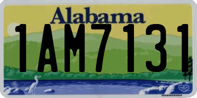 AL license plate 1AM7131