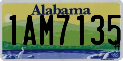 AL license plate 1AM7135