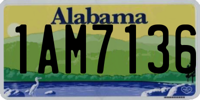 AL license plate 1AM7136