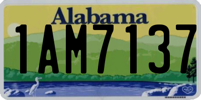 AL license plate 1AM7137