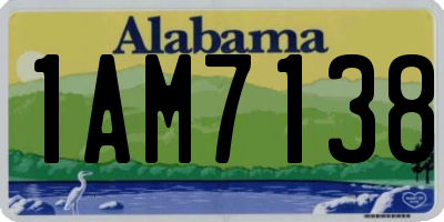 AL license plate 1AM7138