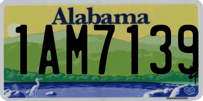 AL license plate 1AM7139