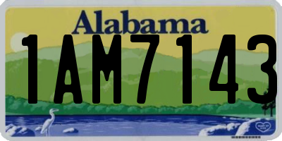 AL license plate 1AM7143