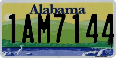 AL license plate 1AM7144