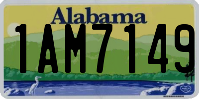 AL license plate 1AM7149