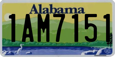 AL license plate 1AM7151