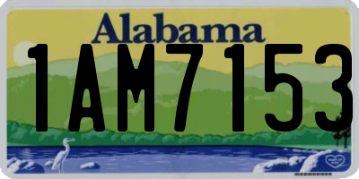 AL license plate 1AM7153
