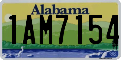 AL license plate 1AM7154