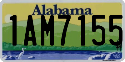 AL license plate 1AM7155