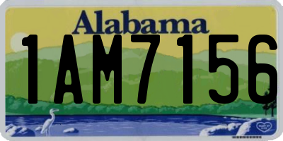 AL license plate 1AM7156