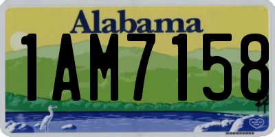 AL license plate 1AM7158