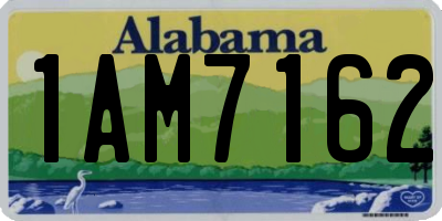 AL license plate 1AM7162