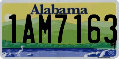 AL license plate 1AM7163