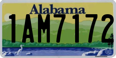 AL license plate 1AM7172