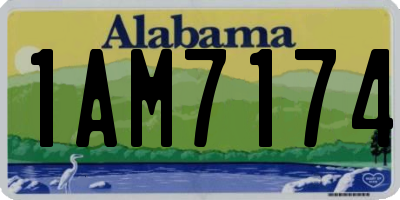 AL license plate 1AM7174