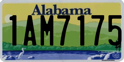AL license plate 1AM7175