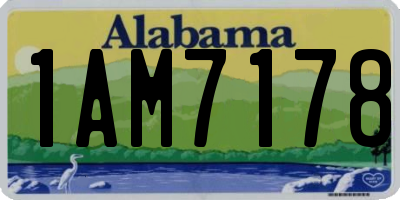 AL license plate 1AM7178
