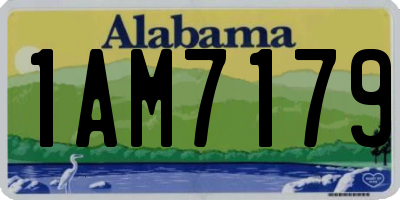 AL license plate 1AM7179