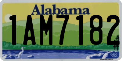 AL license plate 1AM7182