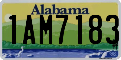AL license plate 1AM7183
