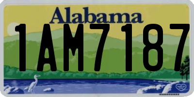 AL license plate 1AM7187
