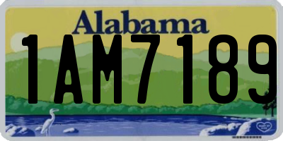 AL license plate 1AM7189
