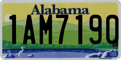 AL license plate 1AM7190