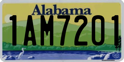 AL license plate 1AM7201
