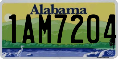 AL license plate 1AM7204