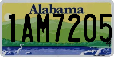 AL license plate 1AM7205