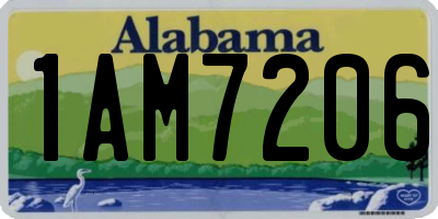 AL license plate 1AM7206