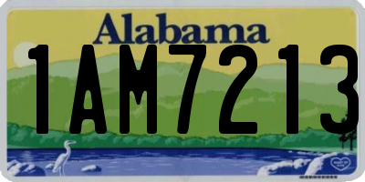 AL license plate 1AM7213