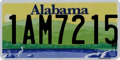 AL license plate 1AM7215