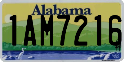 AL license plate 1AM7216