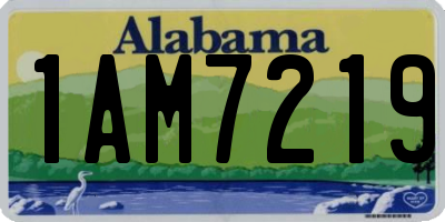 AL license plate 1AM7219
