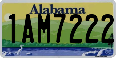 AL license plate 1AM7222