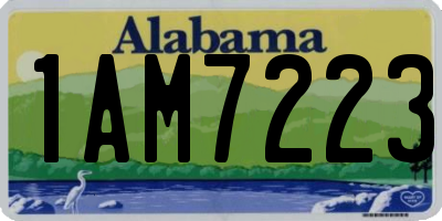 AL license plate 1AM7223