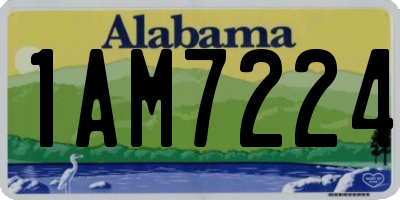AL license plate 1AM7224