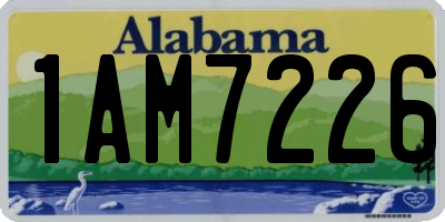 AL license plate 1AM7226