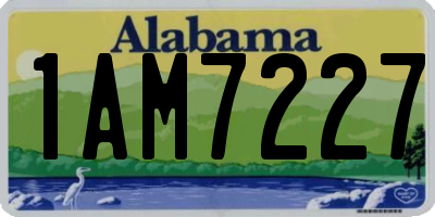 AL license plate 1AM7227