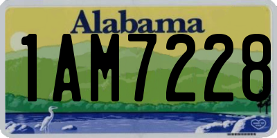 AL license plate 1AM7228