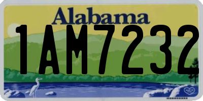 AL license plate 1AM7232
