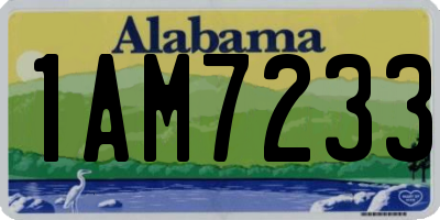 AL license plate 1AM7233