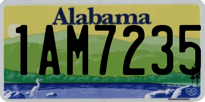 AL license plate 1AM7235