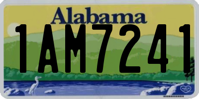 AL license plate 1AM7241