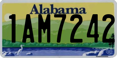 AL license plate 1AM7242