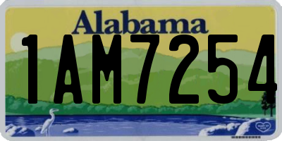 AL license plate 1AM7254